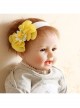 Fashion Birthday Holiday Cute White Lace Yellow Bow Flowers Baby Girls Hairband
