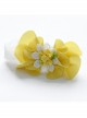 Fashion Birthday Holiday Cute White Lace Yellow Bow Flowers Baby Girls Hairband