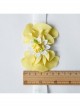 Fashion Birthday Holiday Cute White Lace Yellow Bow Flowers Baby Girls Hairband
