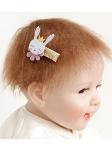 Fashion Cute Holiday Birthday Pink Crown Rabbit Lace Baby Girl Princess Hairpin