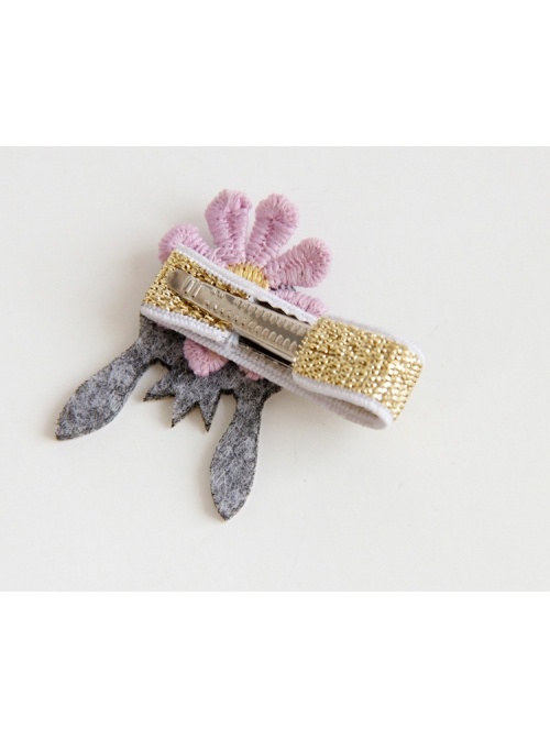 Fashion Cute Holiday Birthday Pink Crown Rabbit Lace Baby Girl Princess Hairpin