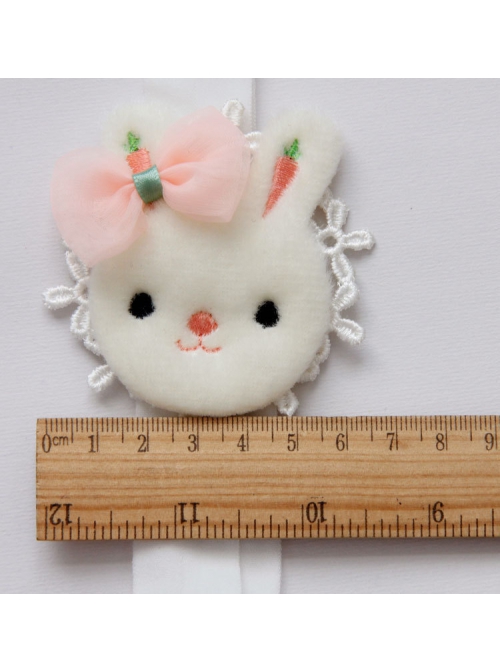 Cute Fashion Plush White Rabbit Lace Bow Baby Birthday Holiday Girls Hairband