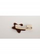 Children Fashion Cute Alloy Letters Fabric Brown Stars Cloth Hairpin