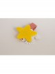 Casual Fashion White Lace Yellow Stars Girl Cute Holiday Birthday Hairpin