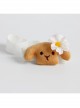 Cute Fashion Trend Cartoon Animal Brown Plush Dog White Flower Female Hair Band