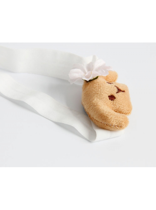 Cute Fashion Trend Cartoon Animal Brown Plush Dog White Flower Female Hair Band