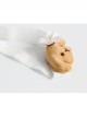 Cute Fashion Trend Cartoon Animal Brown Plush Dog White Flower Female Hair Band