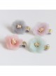 Dreamy Fashion Cute Net Yarn Flowers Girls Baby Birthday Fabric Half-Wrapped Hairpin