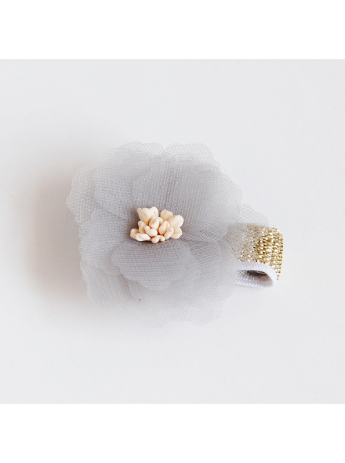 Dreamy Fashion Cute Net Yarn Flowers Girls Baby Birthday Fabric Half-Wrapped Hairpin