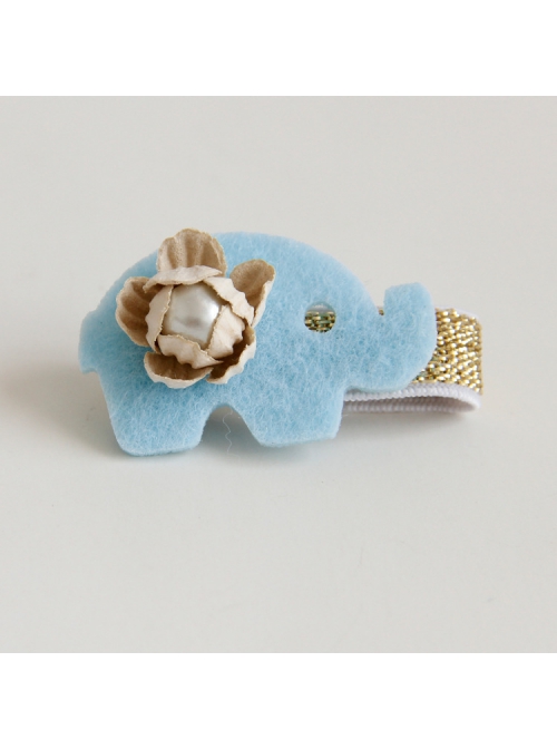Baby Elephant Baby Flower Pearl Fashion Trend Holiday Birthday Cute Baby Girl Hairpin