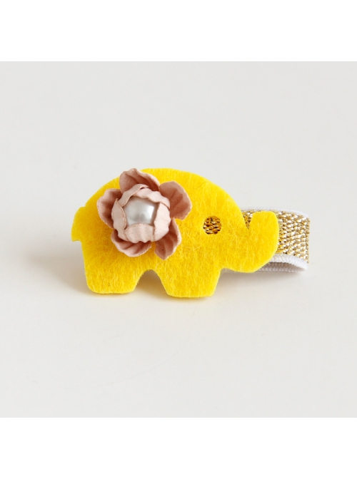 Baby Elephant Baby Flower Pearl Fashion Trend Holiday Birthday Cute Baby Girl Hairpin