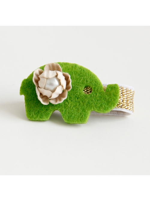 Baby Elephant Baby Flower Pearl Fashion Trend Holiday Birthday Cute Baby Girl Hairpin