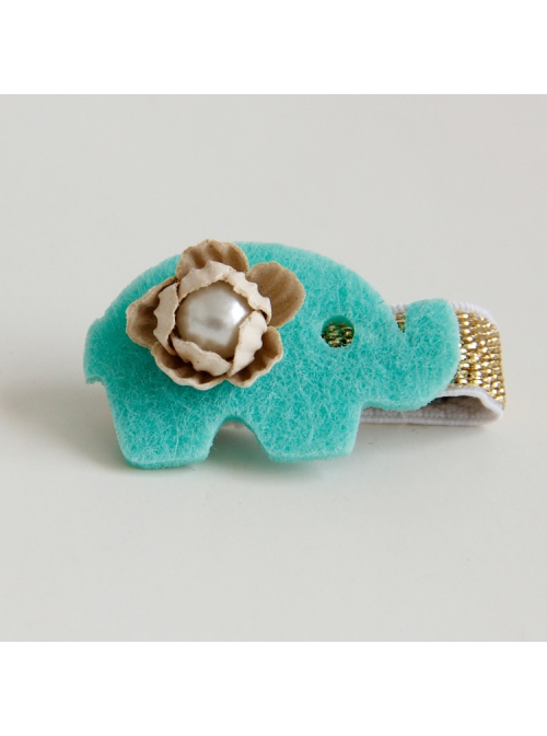 Baby Elephant Baby Flower Pearl Fashion Trend Holiday Birthday Cute Baby Girl Hairpin