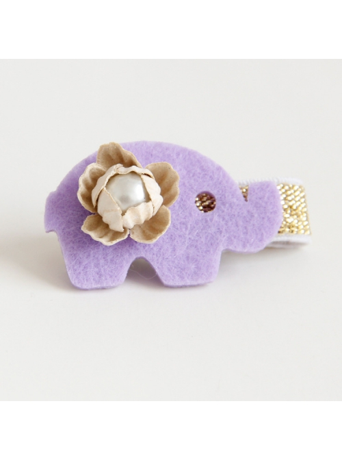 Baby Elephant Baby Flower Pearl Fashion Trend Holiday Birthday Cute Baby Girl Hairpin