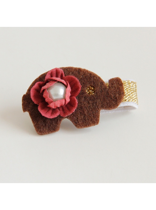 Baby Elephant Baby Flower Pearl Fashion Trend Holiday Birthday Cute Baby Girl Hairpin