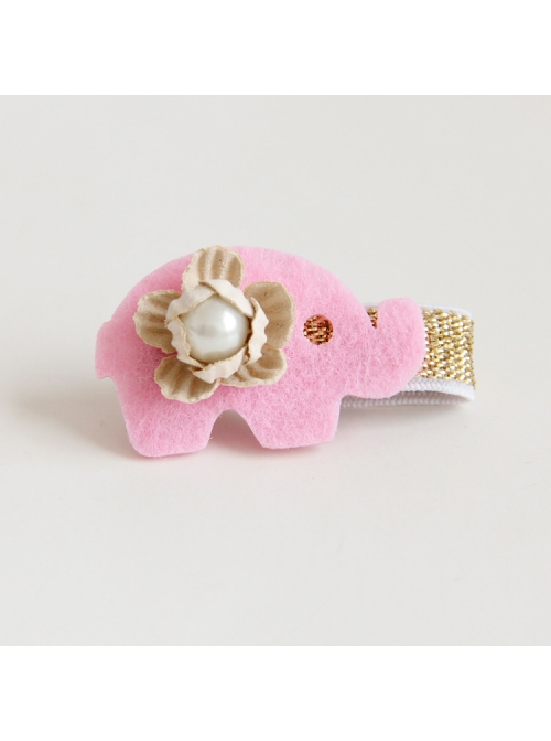 Baby Elephant Baby Flower Pearl Fashion Trend Holiday Birthday Cute Baby Girl Hairpin