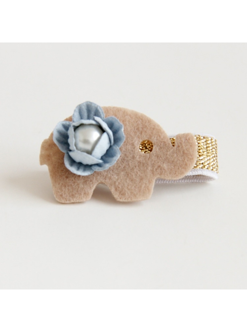 Baby Elephant Baby Flower Pearl Fashion Trend Holiday Birthday Cute Baby Girl Hairpin