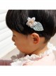 Handmade Fashion Cute Blue Flowers Green Leaves Child Girl Hairpin