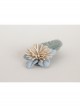 Handmade Fashion Cute Blue Flowers Green Leaves Child Girl Hairpin