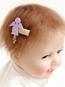 Cute Fashion Simple Little Angel Golden Flower Core Baby Girl Christmas Thanksgiving Hairpin