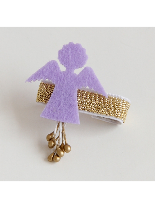 Cute Fashion Simple Little Angel Golden Flower Core Baby Girl Christmas Thanksgiving Hairpin