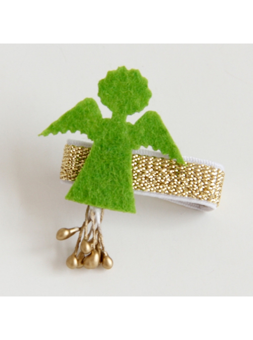 Cute Fashion Simple Little Angel Golden Flower Core Baby Girl Christmas Thanksgiving Hairpin