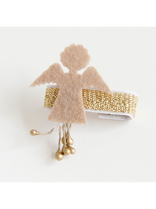 Cute Fashion Simple Little Angel Golden Flower Core Baby Girl Christmas Thanksgiving Hairpin