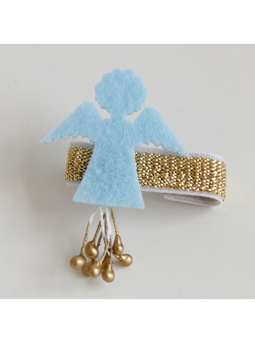 Cute Fashion Simple Little Angel Golden Flower Core Baby Girl Christmas Thanksgiving Hairpin