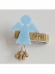 Cute Fashion Simple Little Angel Golden Flower Core Baby Girl Christmas Thanksgiving Hairpin