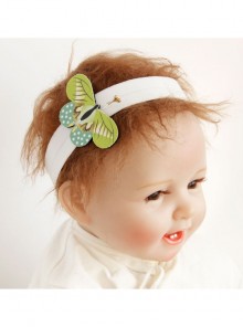 Cute Fashion Green Butterfly Simple Baby Girl Stretch Birthday Hairband