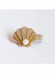 Fabric Fashion Cute Shell Pearl Golden Lace Girls Baby Seaside Travel Hairpin