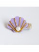 Fabric Fashion Cute Shell Pearl Golden Lace Girls Baby Seaside Travel Hairpin