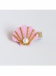 Fabric Fashion Cute Shell Pearl Golden Lace Girls Baby Seaside Travel Hairpin