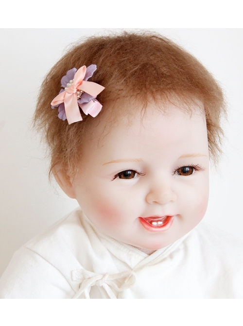 Pearl Pink Bow Purple Flower Lady Princess Fashion Cute Baby Little Girl Hairpin