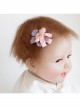Pearl Pink Bow Purple Flower Lady Princess Fashion Cute Baby Little Girl Hairpin