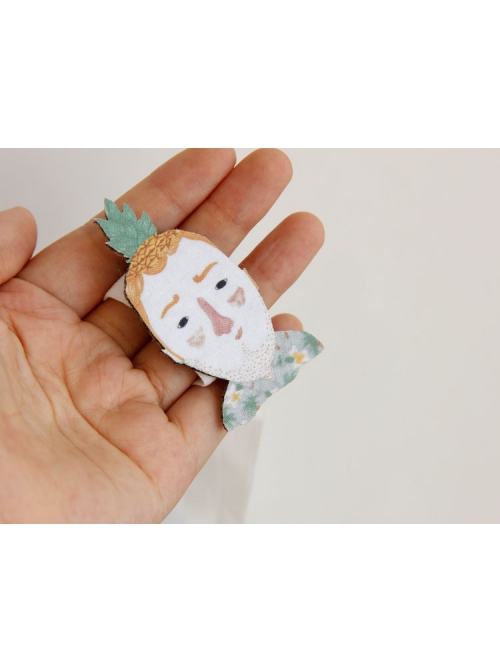 Cartoon Pineapple Head Portrait Fashion Cute Personality Baby Girl Elastic Hair Band