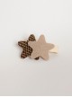 Baby Girl Fashion Cute Golden Grid Coffee Color Stars Retro Hairpin