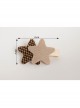 Baby Girl Fashion Cute Golden Grid Coffee Color Stars Retro Hairpin
