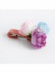 Handmade Fashion Cute Baby Colored Flowers Girls Pink Duckbill Hairpin