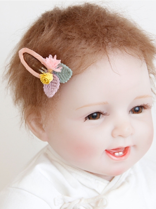 Cute Fashion Elegant Colored Leaves Flowers Children Little Girls Baby Hairpin