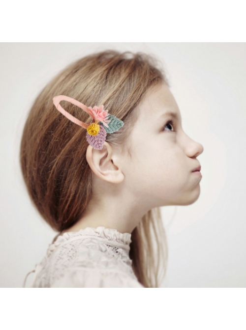 Cute Fashion Elegant Colored Leaves Flowers Children Little Girls Baby Hairpin