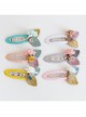 Cute Fashion Elegant Colored Leaves Flowers Children Little Girls Baby Hairpin