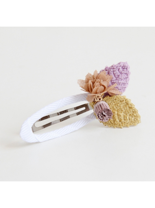 Cute Fashion Elegant Colored Leaves Flowers Children Little Girls Baby Hairpin