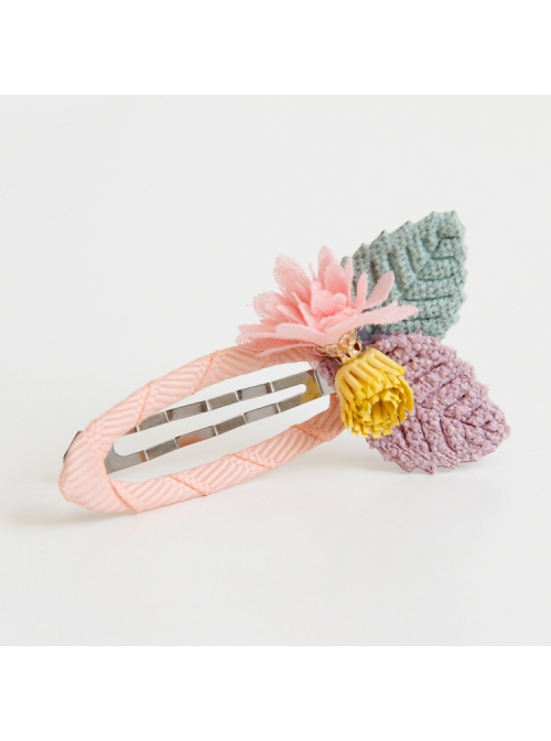 Cute Fashion Elegant Colored Leaves Flowers Children Little Girls Baby Hairpin