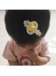 Fashion Cute White Lace Yellow Flowers Baby Popular Girl Child Hairpin