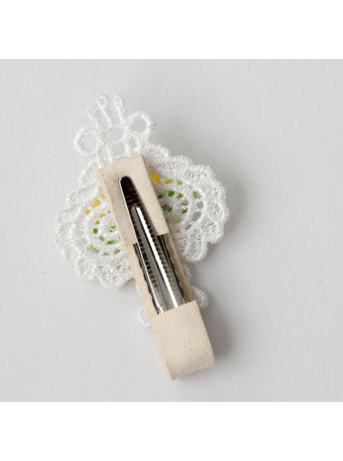 Fashion Cute White Lace Yellow Flowers Baby Popular Girl Child Hairpin