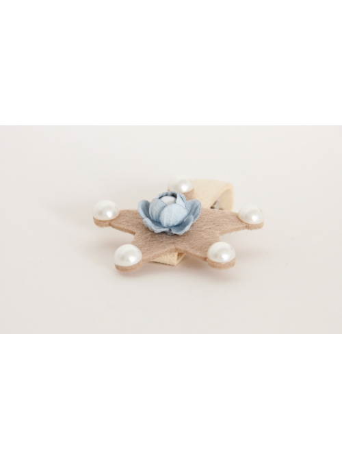 Parent-child Birthday Holidays Cute Fashion Artificial Pearls Coffee Stars Blue Flowers Girls Baby Hairpins