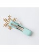 Seaside Fashion Golden Snowflakes White Shells Delicate Baby Handmade Blue Hairpin