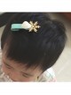 Seaside Fashion Golden Snowflakes White Shells Delicate Baby Handmade Blue Hairpin