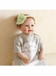 Female Baby Cute Fashion Trend Children Green Flowers White Lace Elastic Hair Band
